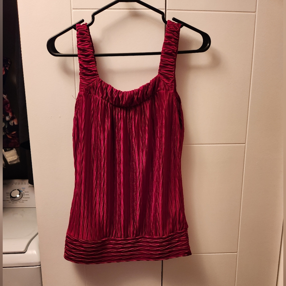 Elegant Red Sleeveless Top